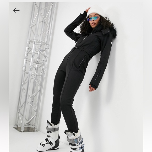 ASOS Jackets & Blazers - ASOS 4505 Tall ski fitted belted ski suit with faux fur hood - Size 6 - NWT